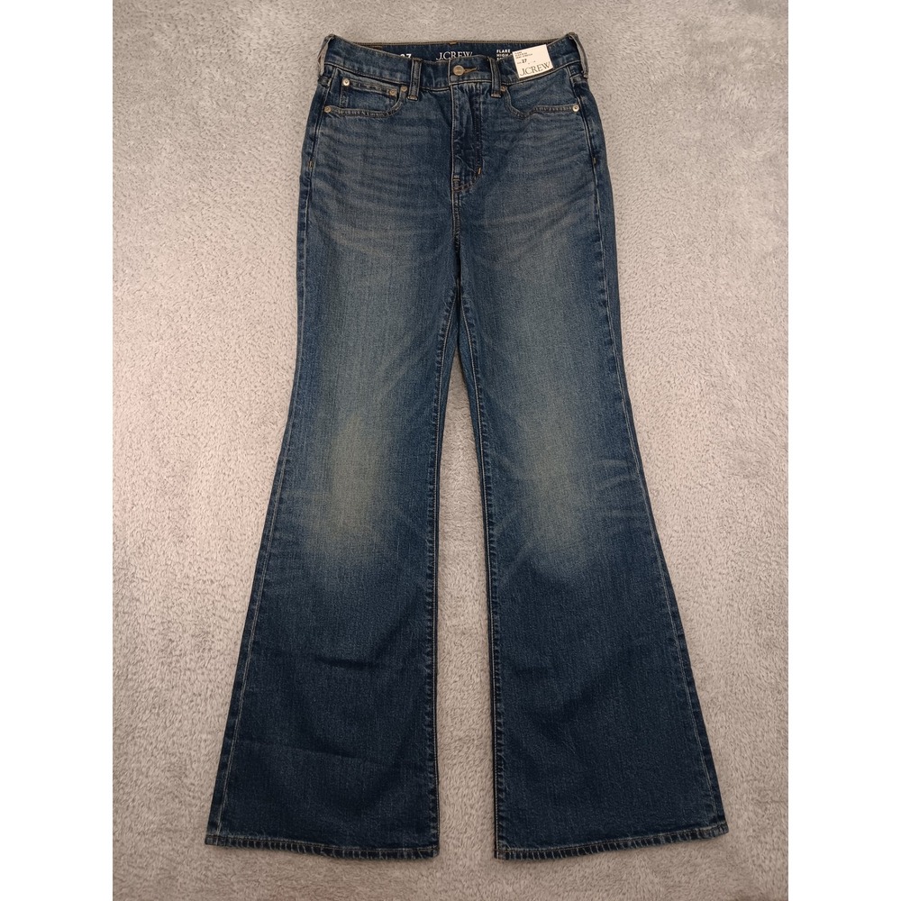 J.Crew Jeans Womens 27x31.5 Blue NWT Flare High Rise Semi-Stretch